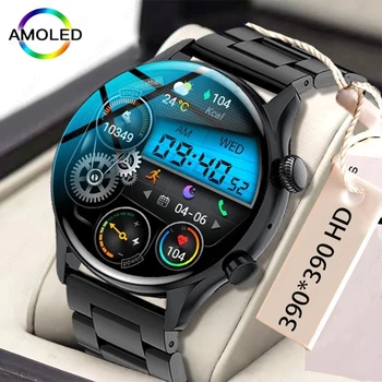 2022 NFC Smartwatch Moških AMOLED 390*390 HD Zaslon je Vedno prikazan Čas Bluetooth Klic IP68 Vodotesen Pametno Gledati Za Xiaomi