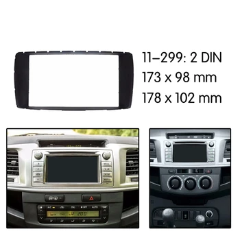2Din Avtomobilski Stereo Radio Plošča Okvir za Toyota Hilux Fortuner 2012 2013 2014