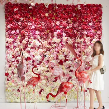 40*60 cm Svile Rose Hydrangea Cvet Doma Dekor Šampanjec Umetne Rože Poročno Dekoracijo Cvet Steno Poroko Ozadje