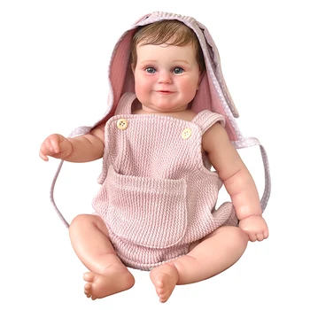 50 cm baby doll celotno telo, silikonski maddie dekle otroka visoko kakovostnih ročno izdelanih slikarstvo lutka z korenine las