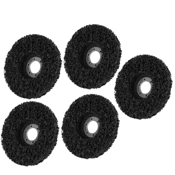 5PCS 125 mm Black Poli Trak Kolesa Disk, Luščenje, Material/Barve/Rje Orodje za Odstranjevanje Površinske obdelave Čiščenje