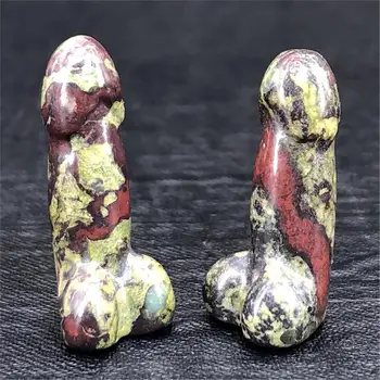 5pcs Naravnih Zmaj Krvi Kamen Mini Penis Figur Kristalno Polirani Zdravljenje Ornament Ročno Izrezljane Doma Dekoracijo