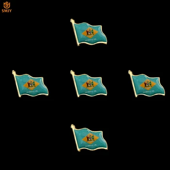 5PCS ZDA Emajl Pin Delaware Domoljubje Državna Zastava River Metulj Posnetek Broška Značko Nakit 1.9 cm * 2.1 cm Nakit Otroci Darila