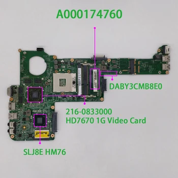 A000174760 DABY3CMB8E0 w HD7670 1G GPU za Toshiba C800 C840 C845 M840 L800 L840 Prenosni RAČUNALNIK Prenosni računalnik z Matično ploščo Mainboard