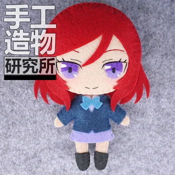 Anime Anime Ljubezen Živi Maki Nishiki 12 cm Mehko Polnjene Igrače DIY Ročno izdelan Obesek Keychain Lutka Ustvarjalno Darilo