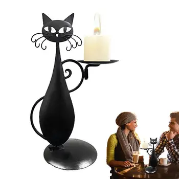 Black Cat Svijećnjak Edinstveno Staro In Starinsko Sveče Stojala Za Ustvarjalno Dekorativni Svečnik Držalo Za Dom Dekor Rojstni Dan