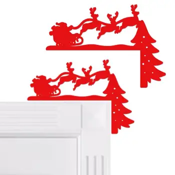 Božič Okvir Vrat Dekoracijo Božični Elementi Okvir Vrat Obesek Božič Stikalo Stenske Nalepke Za Windows Stene Stranka DIY