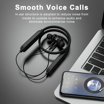 Brezžična tehnologija Bluetooth 4.2 Slušalke Magnetni Šport Teče Slušalke IPX5 Nepremočljiva Šport Čepkov za Zmanjšanje Hrupa Slušalke za IOS