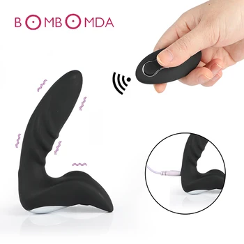 Brezžični Daljinski USB Polnjenje Prostate Massager Analni Čep Vibratorji Za Moške , G Spot Butt Plug Vibrator Odraslih Analni Seks Izdelki