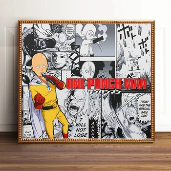 En Udarec Človek Visoke Kakovosti Anime Dekoracijo Sten Plakat Art Natisne 50 x 70 cm,Brez Okvirja