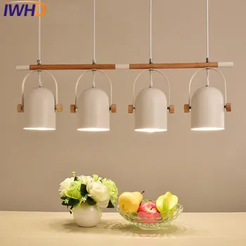 IWHD 4 Glave Hanglamp Restavracija Led Obesek Svetlobe Napeljave Modni kuhinjski Visi Svetilka Doma svetlobna telesa Visi Luči