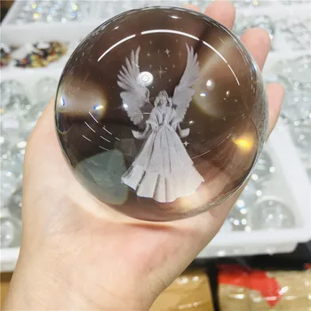 Kristalno Steklo Smolo Objektiv Žogo 70 mm, Naravne Rastline Vzorcu Feng Shui Cvetje Božič Ljubezen Darilo Doma Dekor Svetu