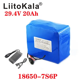 LiitoKala 29.4 V 20AH 18650 3000mah 7S6P 24V 250W 350W 500W 750W Ebike baterije za električna kolesa baterije 24V 20ah litijeva baterija