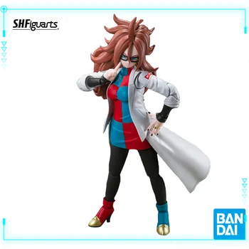 Na Zalogi Bandai Original SHFiguarts Anime Android 21 Dragon Ball Z Dekleta Figur 14.5 cm figuric Zbirka Model Igrače