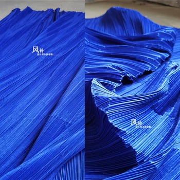 Naguban Tkanine Klein Modra Ustvarjalne Krpo Miyake je Slog Gub DIY Umetnosti Obrti Dekor Krilo Obleko Oblačila Oblikovalec Tkanine