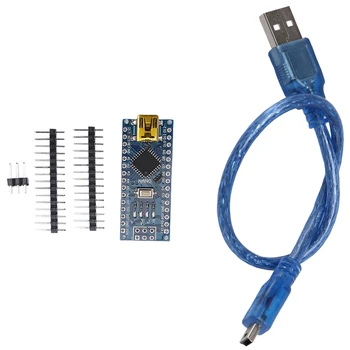Nano V3.0 ATMEGA328P CH340G Mini USB-Kabel Napajalni Modul S Pin Header Izboljšana Različica Solderless Odbor za Ožičenje