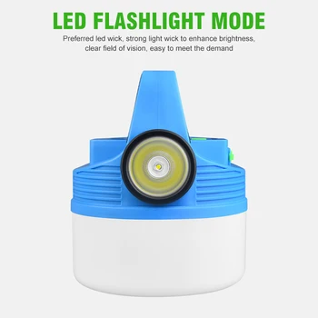 Nepremočljiva Kamp Svetilka LED 3 Načini Zasilne Razsvetljave, USB Polnjenje Luči v Sili Prihranek Energije za Vrtno Verando