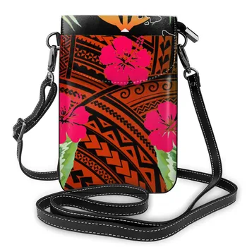 Noisydesigns Havajih Polinezijski Etnične Torba Ženske PU Usnje, Telefon Žep Dame Torbici Mini Crossbody Ženska Denarnica Strani