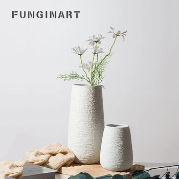 Nordijska Bele Keramične Vaze Moderna Dnevna Soba Posušen Cvet Ureditev Doma Dekor Jedilno Mizo Bar Točilne Dekoracijo Vaza