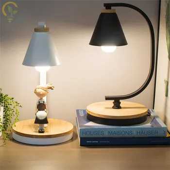 Nordijska namizne Svetilke spalnica postelji Svetilka Moderne kreativne namizno svetilko lampe de chevet dekoracijo za Domačo Razsvetljavo