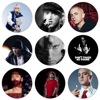 pevka Eminem Ikone Zatiči Značko Dekoracijo Broške Kovinske Značke Za Nahrbtnik Dekoracijo 58mm