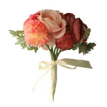 Poročni šopek rož dekoracijo umetno cvetje, poročni vrtnice urad dekor dom dekoracija poroka tabela dekoracijo