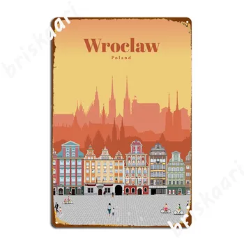 Potovanje V Wroclawu Plakat Kovinske Plošče, Stene Dekor Objave Garaža Steno Stensko Design Tin Prijavite Plakat