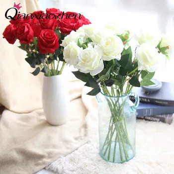 Qianxiaozhen 4pcs Dvignila Umetno Cvetje Za Poroko Ponaredek Cvetje, Poročni Šopek Cvetja Doma Dekoracijo
