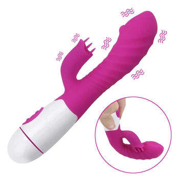 Sex Igrače za Ženske Jezika Lizanje Vibrator Rabbit Vibrator Nastavek Vagine, Anusa Masaža 30 Frekvenca G-Spot Klitoris Stimulator