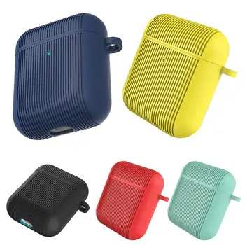 Silikonski Trak Bluetooth Slušalke Primeru Zaščitni Pokrov za AirPods 1 2 Brezžične Slušalke Zaščitna Kožo Dodatki