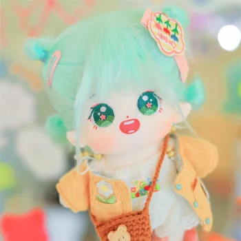 Srčkan golih otrok je dar 20 cm lutka igrača zelene lase lutka bombaža, polnjena lutka
