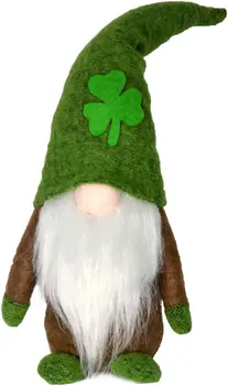 St. Patrick 's Day Ročno Gnome Okraski za Irski Marca Saint Paddy' s Day Darilo, Deteljica Elf Škrat Domu Odlikovanja