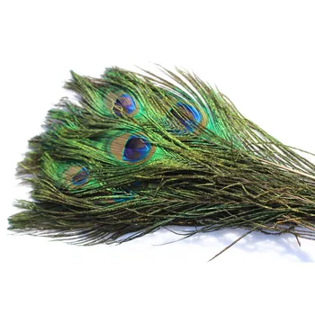 Tigofly 6 kos/veliko Naravne Barve Pav Perje Rep Herls Quills za Nimfe Mokro Tok Muhe DIY muharjenje Vezava Materiala