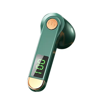 TWS Bluetooth 5.2 Slušalke z LED Digitalni Zaslon Brezžične Slušalke 9D Šport Nepremočljiva Čepkov Slušalke (Zelena)