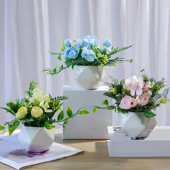 Umetne Rože Simulacije Doma Dekoracijo Plastičnih Lep Dekor Ponaredek Posajenih Rastlin za dnevno Sobo