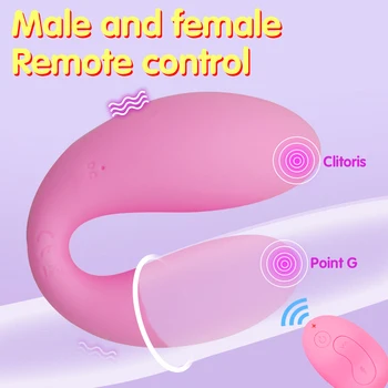 USB Polnilne Dildo G Spot U Silikonska Stimulator Dvojno Vibratorji Sex Igrača Za Žensko Brezžični Vibrator Odraslih Igrače Za Pare