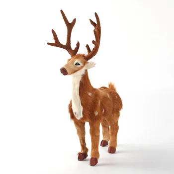 velika 27x13x36cm simulacije sika jelena pravi krzno jelena igrača težko model doma dekoracijo chirstmas darilo h1204