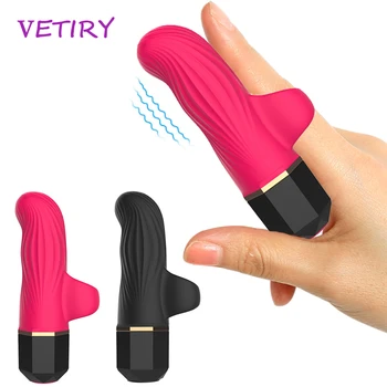 VETIRY Prst Vibrator, Dildo, Vibrator Sex Igrače za Ženske 12 Hitrost Ženska Masturbacija Vagina Labia Masaža Klitoris Stimultor