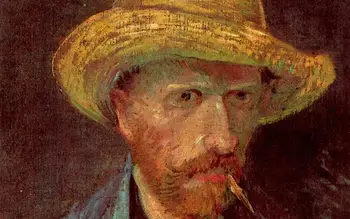 Večje je Boljše 400x300MM Magneti JM10026 Painting_of_Vincent_Van_Gogh_-_Man_with_a_hat