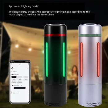 Večnamenska Prenosna LED Osvetlitev Steklenico, Smart Športih na Prostem, Pitne Namig Glasbe grelnik vode Zvočnik s Pokrovom Ročaj Trak