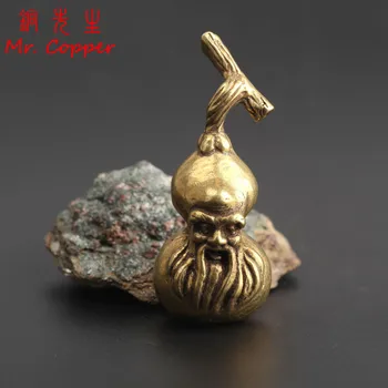 Vintage Baker Obrti Kitajski Bog Dolgoživost Gourd Figur Čaj Nastavite Ornament Retro Medenina Namizne Dekoracije Doma Dekor Opremo