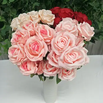 Vrtnice Svile Šopek Umetnih Ponaredek Cvetje, Poročne Fotografije Domači Dnevni Sobi Mizo Dekoracijo Rekviziti Simulacije Rose Cvet