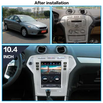 za Ford Fusion Mondeo 2007-2010 Tesla Stijl Android 9.0 Auto Gps Navigatie Stereo Vodja Enote Večpredstavnostna Speler Avto radio