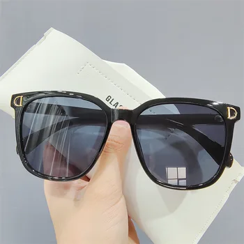 Ženske Letnik Prevelik sončna Očala Moda Gradient Kvadratnih Očala Prostem UV400 Eyeglass Nov Slog Pisane Velik Okvir Očal